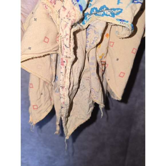 Paani Size M Asymmetric Bohemian Floral Skirt Scraf Hem Patchwork - Picture 6 of 13
